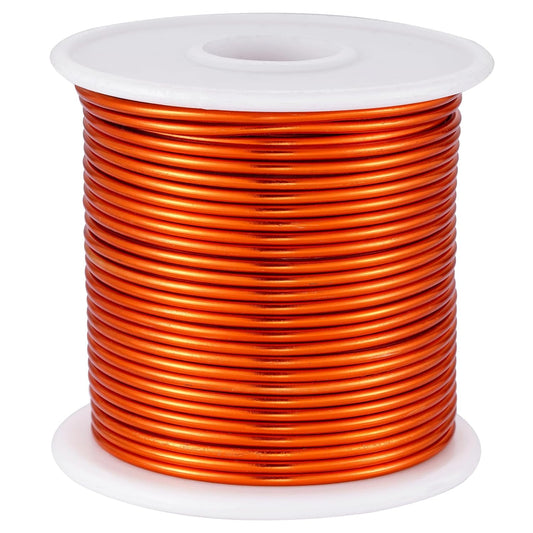 12 Gauge Orange Aluminum Craft Wire (105FT) - Anodized for Jewelry Making, Beading Floral, Plant Gardening, Sculpting & Modeling Craft Wire (Orange #12, 2mm)