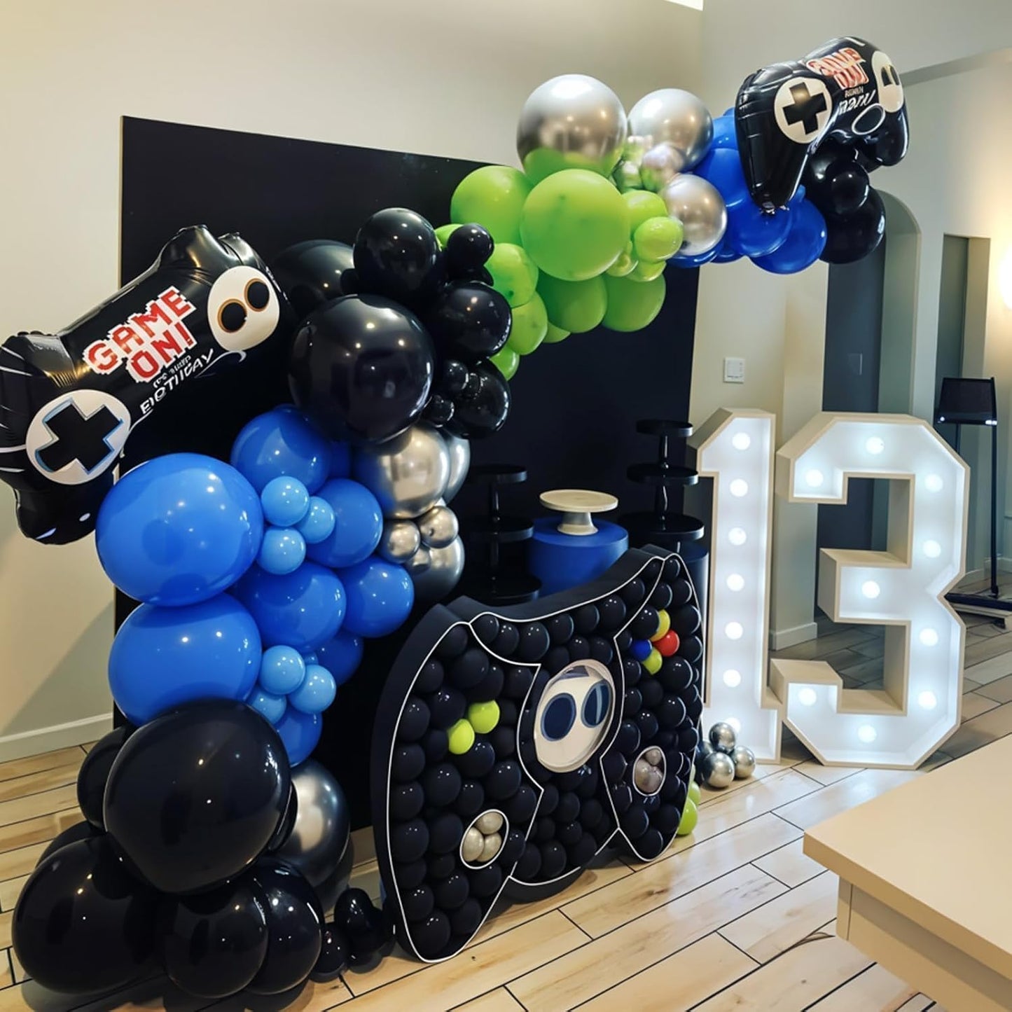 Video Game Balloons,12 Inch Purple Green Black Video Theme Latex Balloon for Teens Boys Men Birthday Decoration