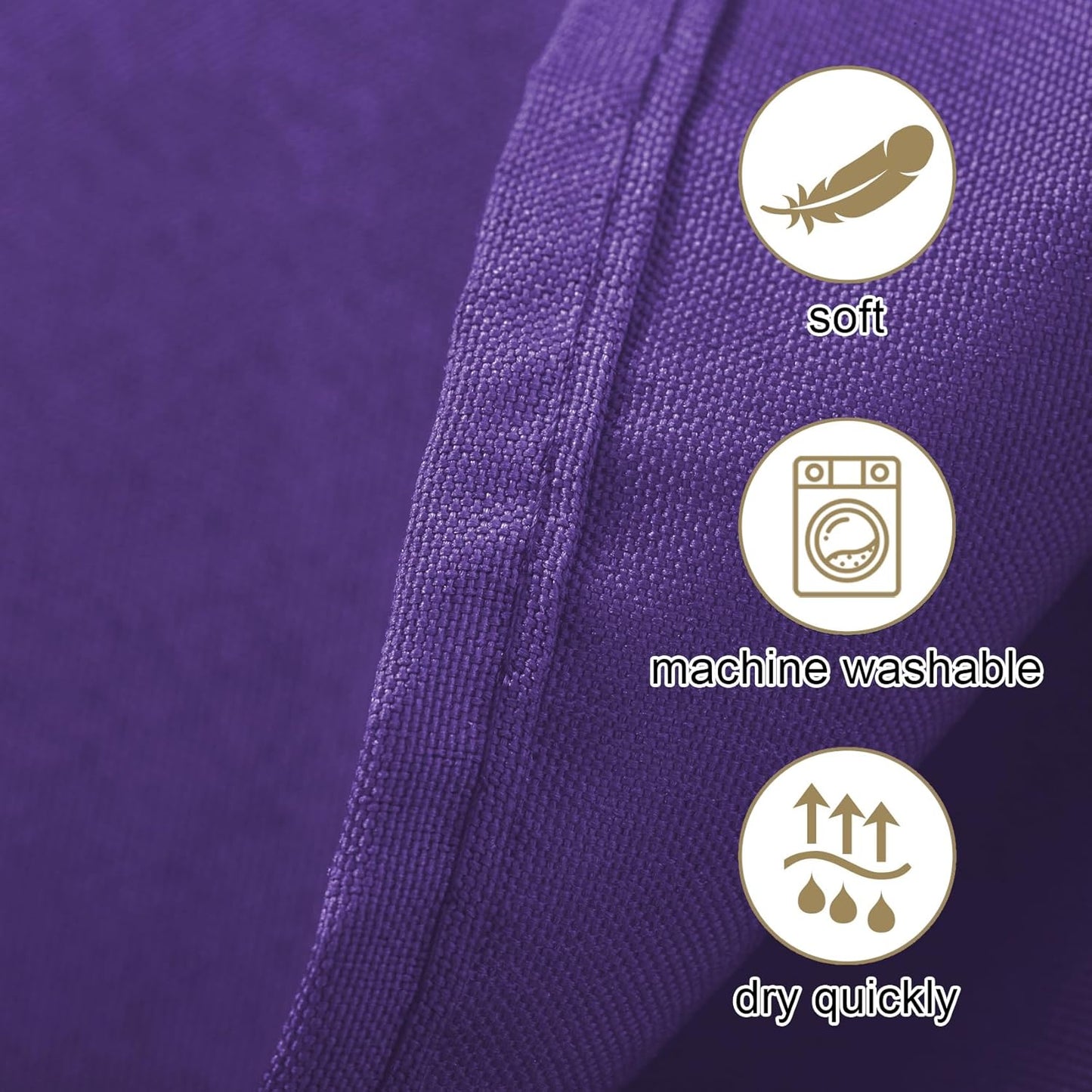 Ascoza 2pack 90x132 Inch Purple Rectangular Tablecloth 8 Feet Table Cloth in Polyester Fabric for Wedding/Banquet/Restaurant/Parties