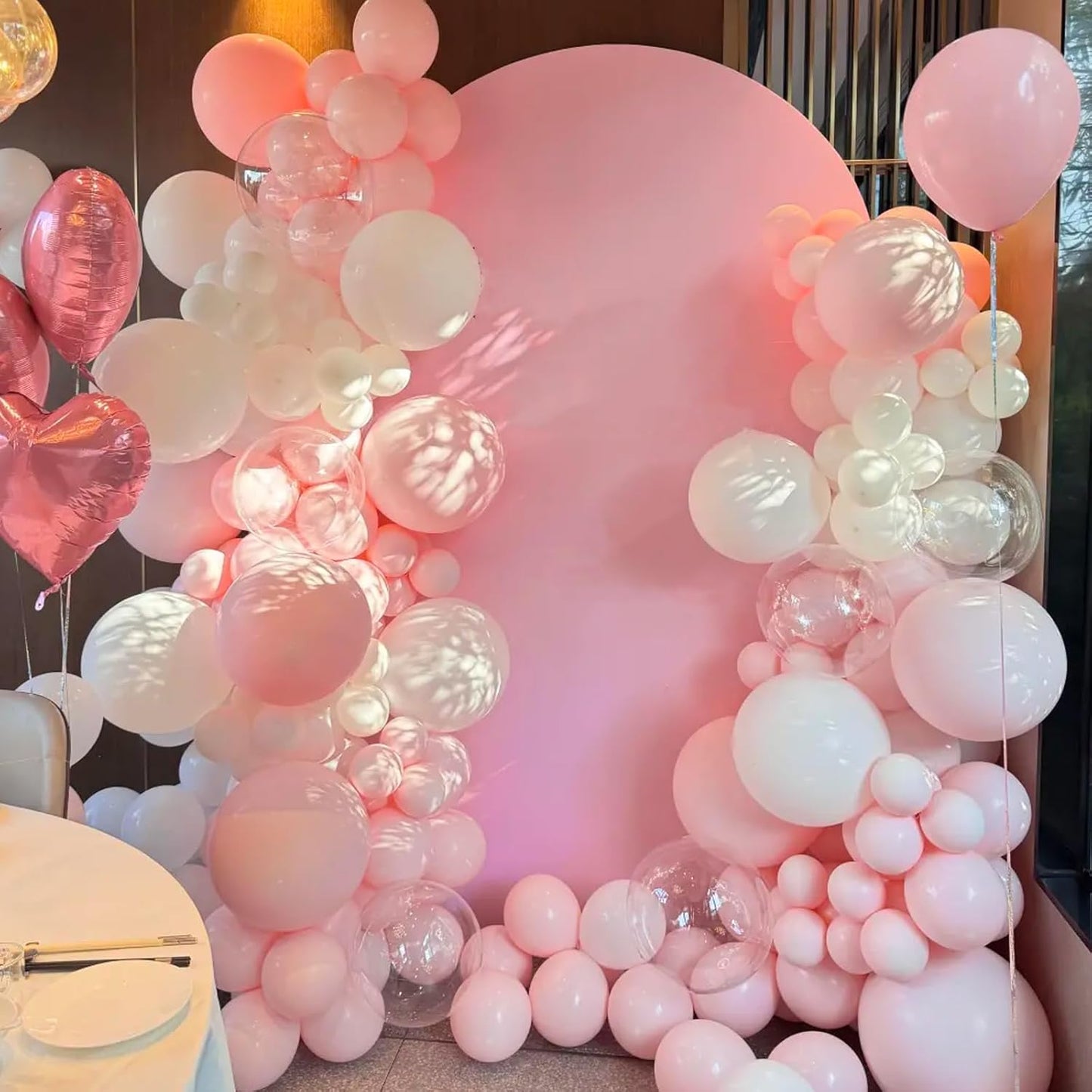 90pack Pink Balloons Different Size 18/12/10/5 Inch Pink Balloon Garland Arch Kit for Graduation, Wedding, Birthday, Princess, Valentine's Day, Baby Shower, Anniversary Party Decorations
