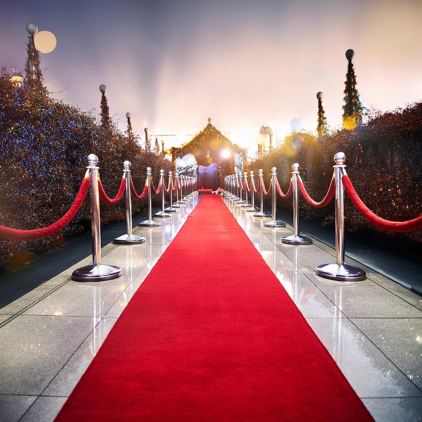 BannerBuzz Hollywood Red Carpet Runner – Premium Non-Slip 3x12 ft Aisle Rug for Weddings, Parties, and Events – Ideal for Step and Repeat Backdrop Event Decoration