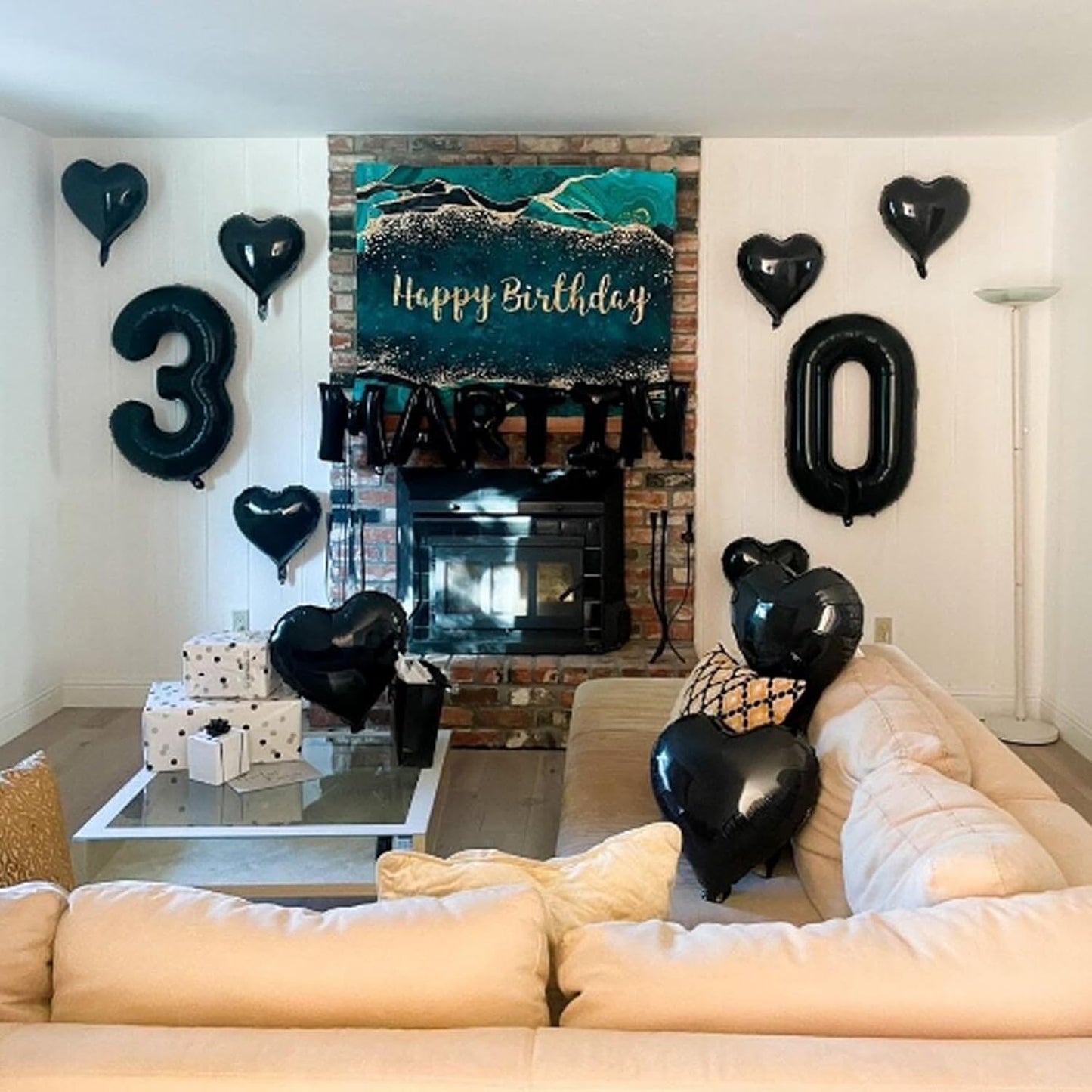 Biapian Foil Heart Balloons Black, 10PCS Black Heart Shape Balloons, Valentines Balloons 18inch Black Foil Balloon for Helium Valentine Decorations for Valentines Day, Wedding, Anniversary Decoration