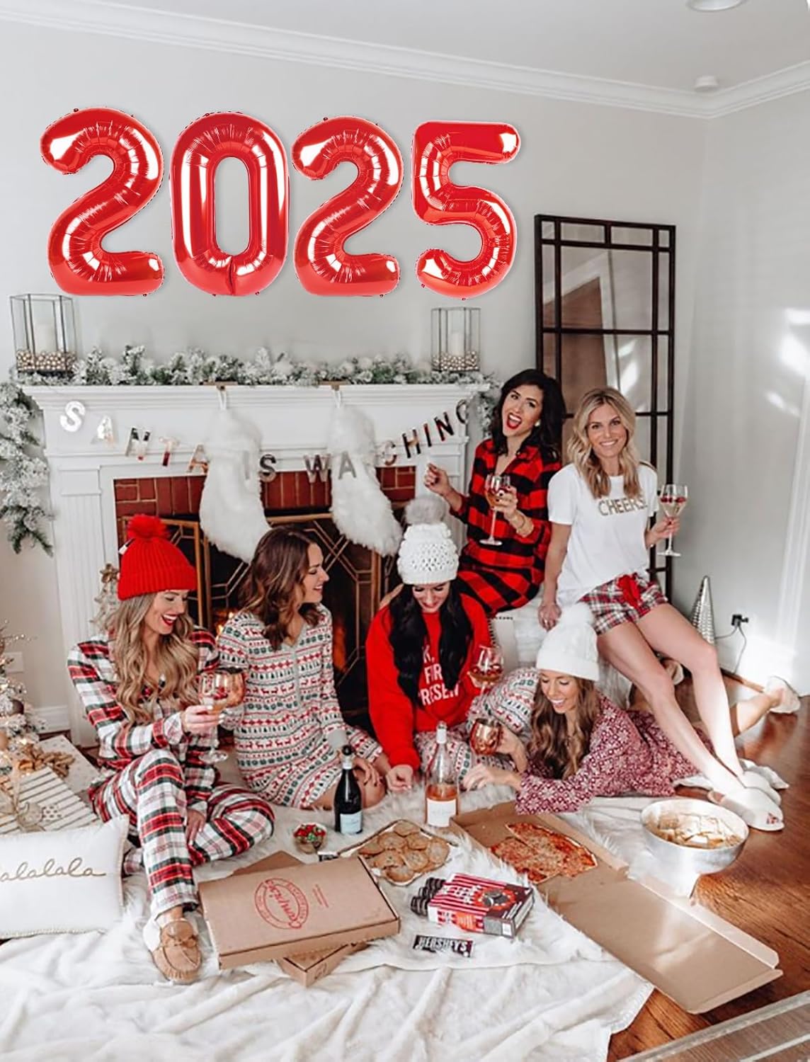 2025 Balloons 40 inch, Red New Year Balloon2025, Red Foil Balloons Numbers, Red New Years Eve Foil Party Balloons, 2025 Digital Christmas Graduations Birthday Number Balloon