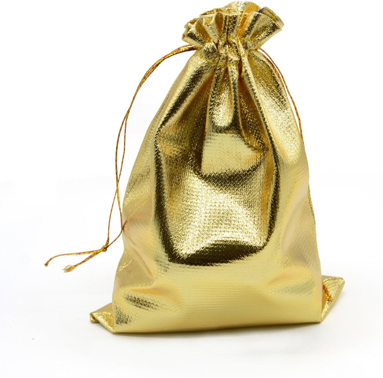 Pack of 100 4"x 6" Heavy Duty Gold Drawstring Organza Jewelry Pouches Wedding Party Christmas Favor Gift Candy Chocolate Bags