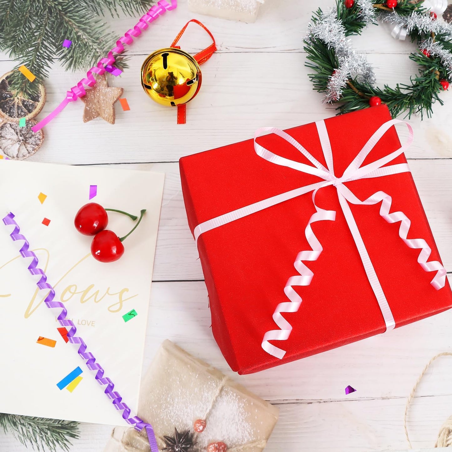 BEISHIDA 500 Yards Matte Light Pink Curling Crimped Ribbon Balloon String Ribbons for Gift Wrapping Ribbon for Birthday Party Festival Art Craft Decor Florist Flowers Decoration