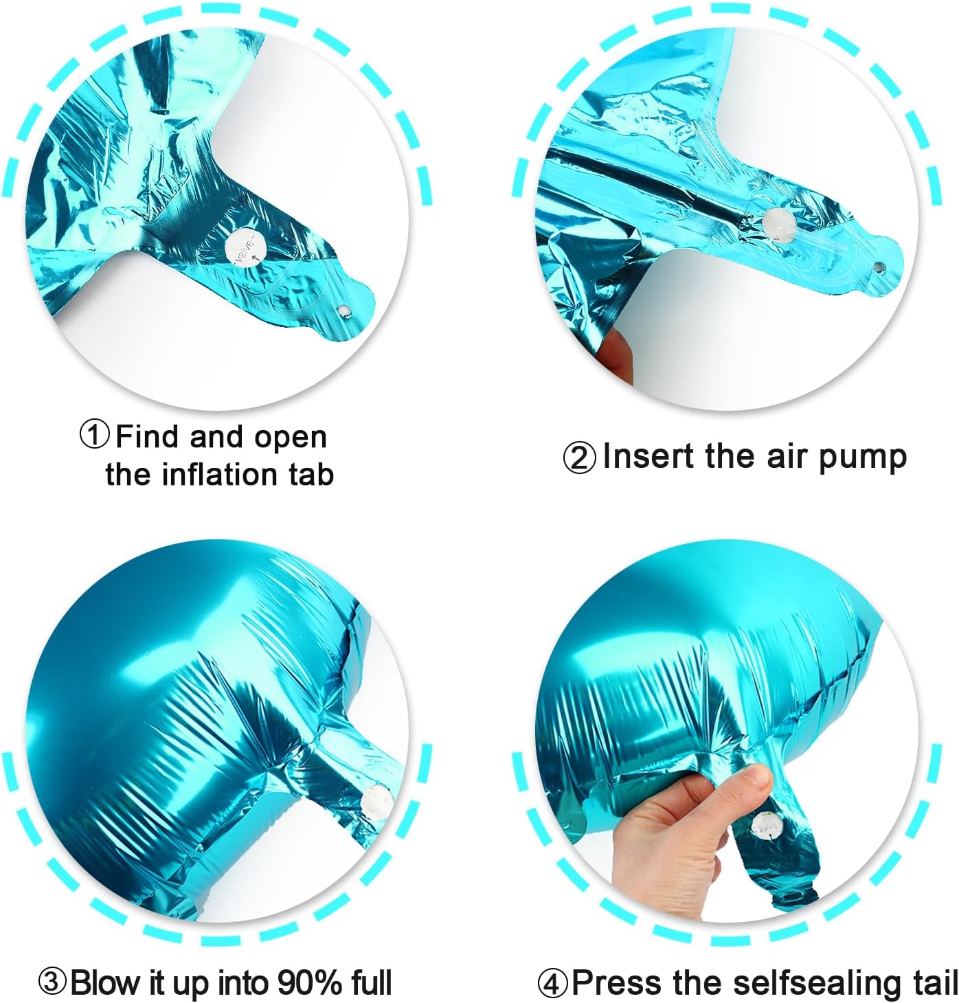 40 Inch Blue 3 Large Number Balloon, 3 13 23 30 33 36 Blue Birthday Party Decorations, Number Three Foil Balloons for Anniversary Party Graduations Celebration Supplies