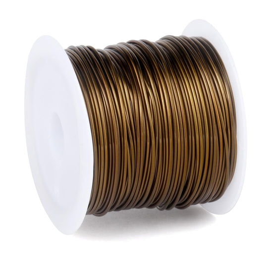49FT Jewelry Wire 18 Gauge Tarnish-Resistant Copper Beading Wires Roll Bulk for DIY Crafts Jewelry Making, Antique Bronze
