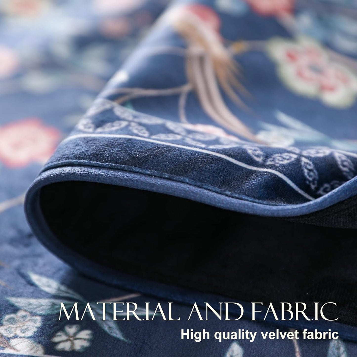 patdrea Vintage Chinoiserie Floral Table Runner Farmhouse for Home Kitchen Dining Decor Parties Family Dinners 12"*71"