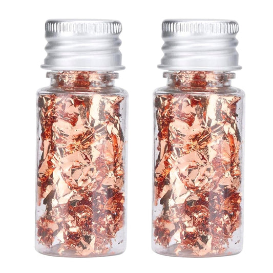 Edible Gold Leaf, Gold Leaf Cake Decoration Gold Flakes Food Gold Foil Decoration Baking Gold Foil Decor Chocolates Decor Gold Leaf Sheets for Cooking Dessert Decoration Crafts Makeup (Rose Gold)