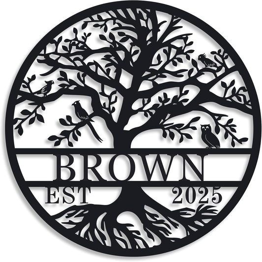 Personalized Tree of Life Metal Sign, Custom Name Sign, Tree of Life Wall Decor,Tree of Life Wall Decor, Custom Metal Signs Personalized