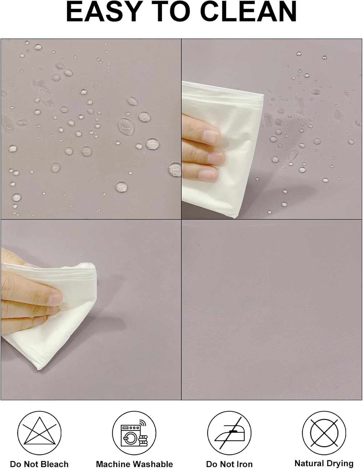 Fokitut 2 Pack Waterproof Rectangle Tablecloth, 90x156 Inch,Stain Resistant and Wrinkle Polyester Table Cloth, Fabric Table Cover for Kitchen Dining, Wedding, Party, Holiday Dinner-Silver