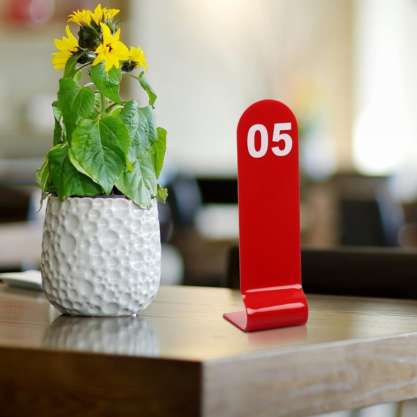 Tuanse 1-30 Table Order Numbers Restaurant Double Sided Acrylic Reception Number Stands Signs for Wedding Restaurant Seating Cafes Party Banquet(Red)