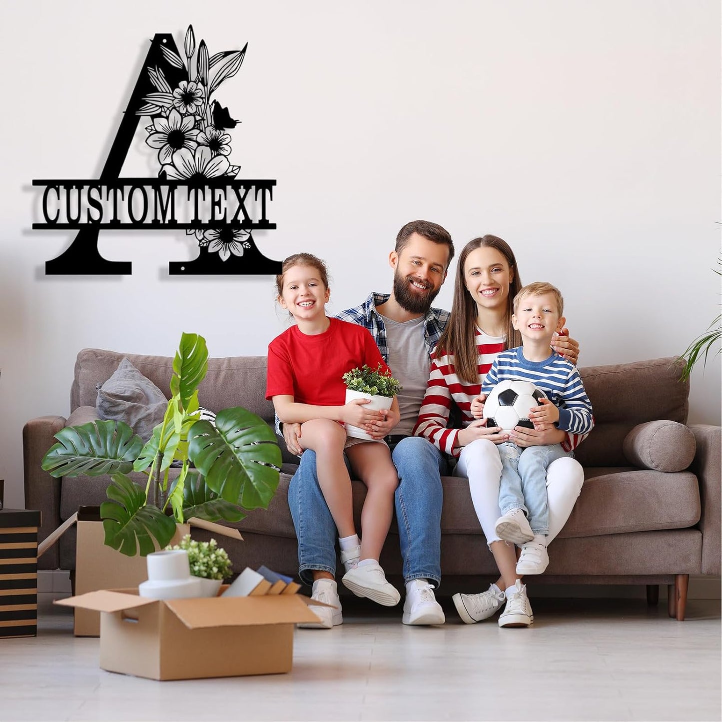 Custom Metal Name Sign, Personalized Family Last Name Signs for Home, Split Letter Monogram Wall Art Decor, Customized Metal Signs for Outdoor, Personalized Wedding Housewarming Gift