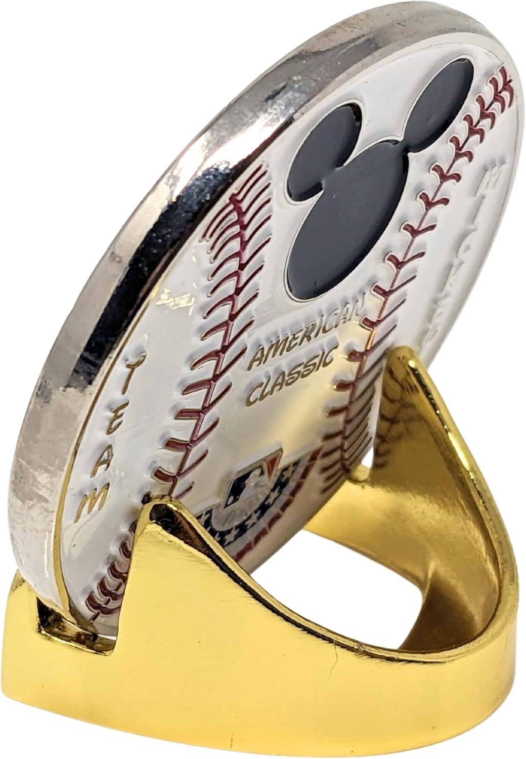 Military Challenge Coin Display Stand - Solid Metal with Anodized Finish - US Vet. Business (Gold Two-Pack)