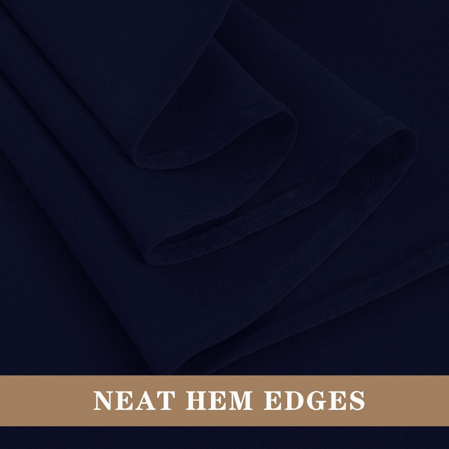 Fitable 6 Pack Square Tablecloths - 70 x 70 Inches - Stain Resistant and Reusable Table Clothes, Navy Polyester Fabric Table Covers for Dining, Card Tables, Coffee Tables