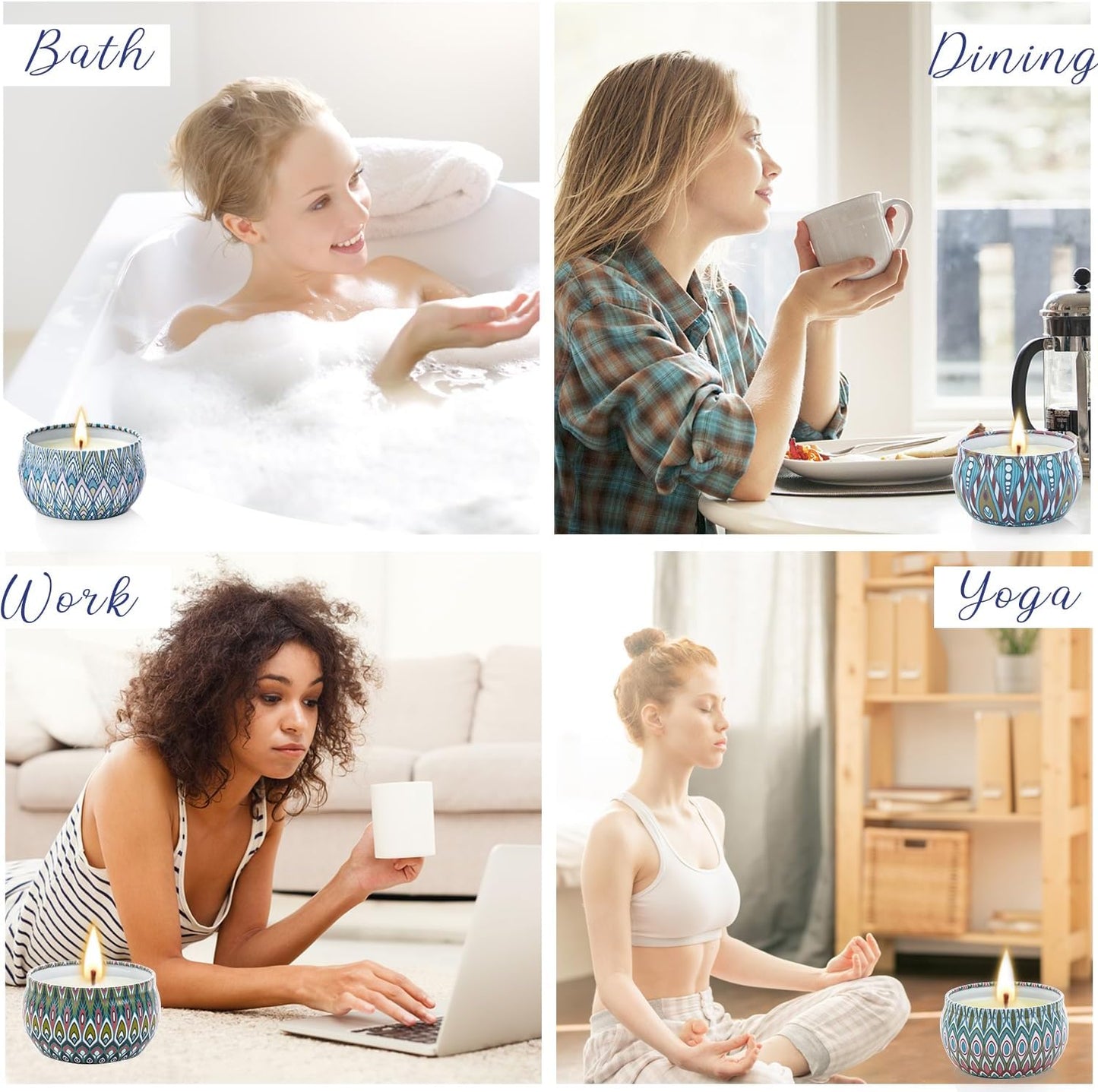 Scented Candles Gift Set, 12 Pack Aromatherapy Candles for Women, Candles for Home Scented, 300H Long Burning, Soy Wax Candle Set, Gifts for Mom Women SPA Birthday Anniversary Stocking Stuffers