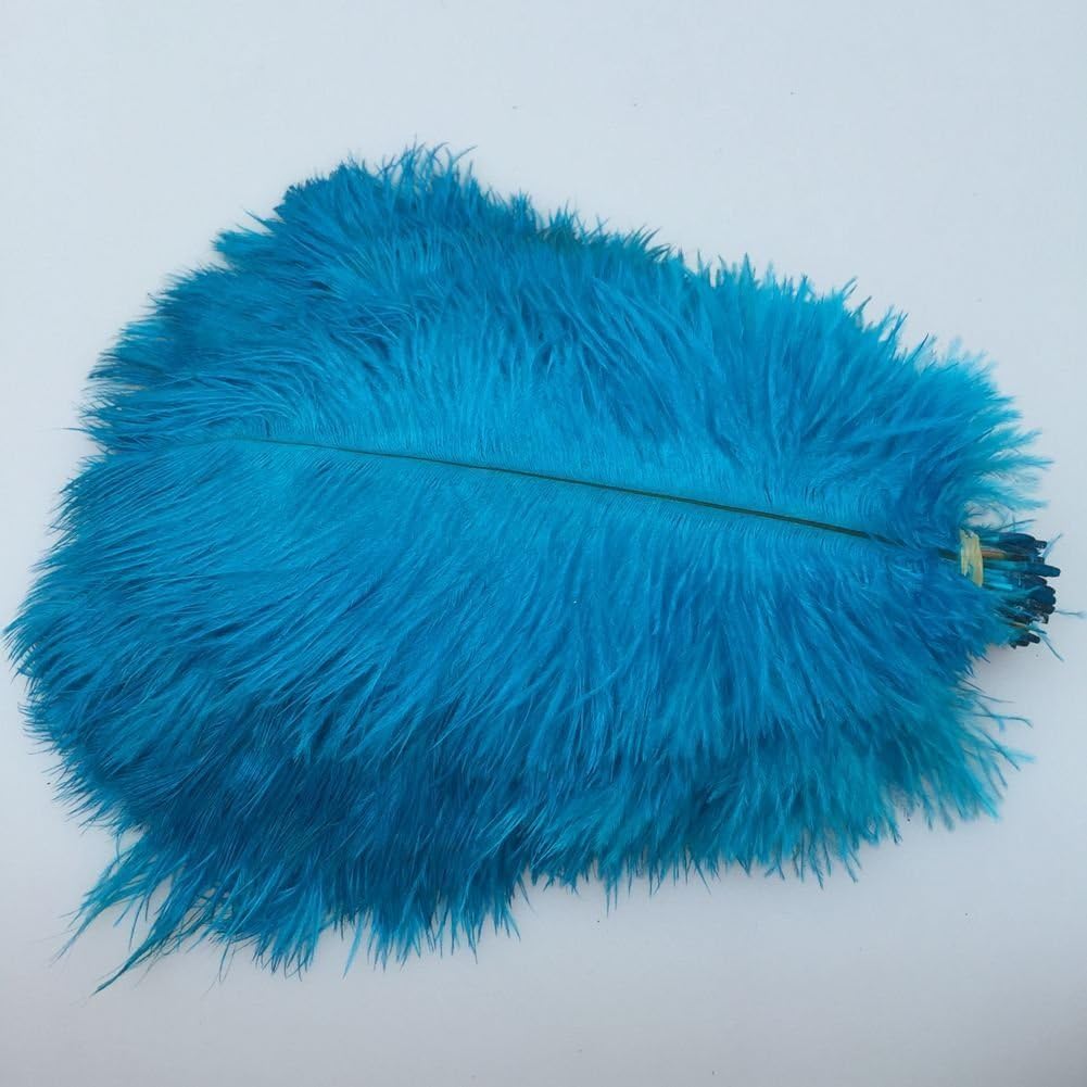 KOLIGHT® 40pcs 12''~14''(30~35cm) Natural Ostrich Feathers for DIY Home Wedding Party Office Decoration (Sky-blue)