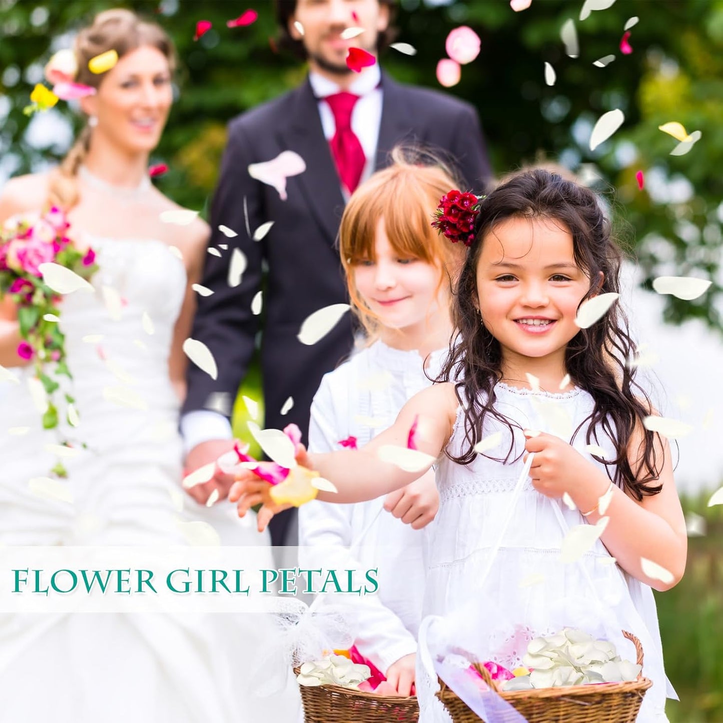 Dried Real White Rose Petals, Freeze Preserved Flower Petals 1.75oz for Valentine's Day Gifts Wedding Party Decor, Flower Girl, Dinner table Centerpieces, Bridal Shower, Flower Confetti 50g