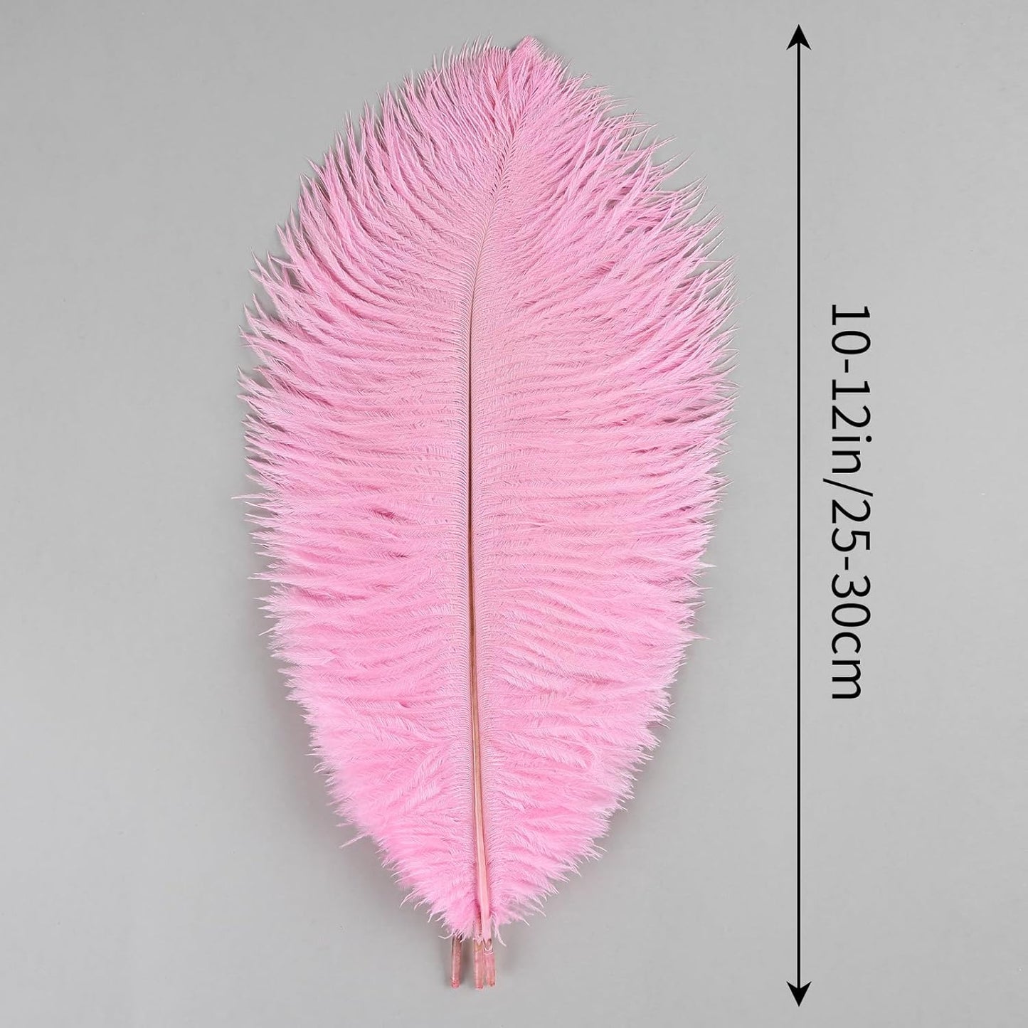 THARAHT Pink Ostrich Feathers 24pcs Natural Bulk 10-12Inch 25cm-30cm for Crafts Wedding Party Centerpieces Easter Gatsbi and Home Decoration Feathers