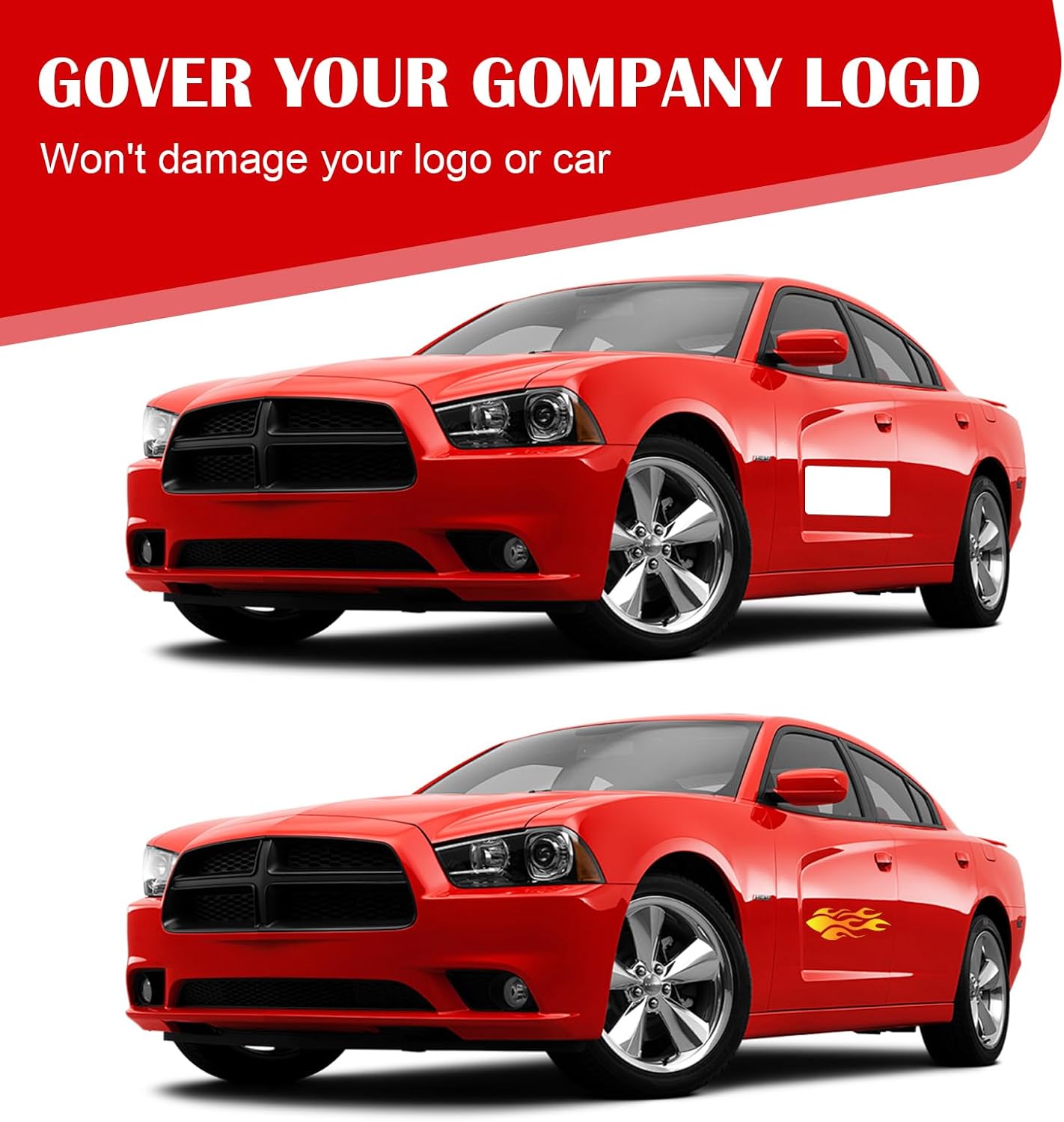 Thaibear Blank Car Magnets, 24" x 12", 2 Pack Car Door Magnets Signs for Vehicle, Rounded Corners Blank White Flexible Magnet Sheet Stickers for Car to Advertise Business and Personalized Decal