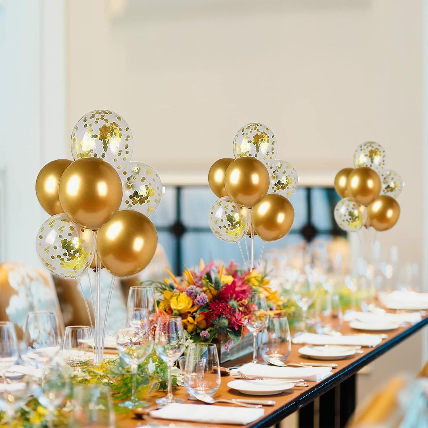 10 Sets of Balloon Stands for Table Balloon Stand Allowing Balloons To Float Without Helium Tank Balloon Holder Decorations for Birthday Party Wedding Festival Christmas