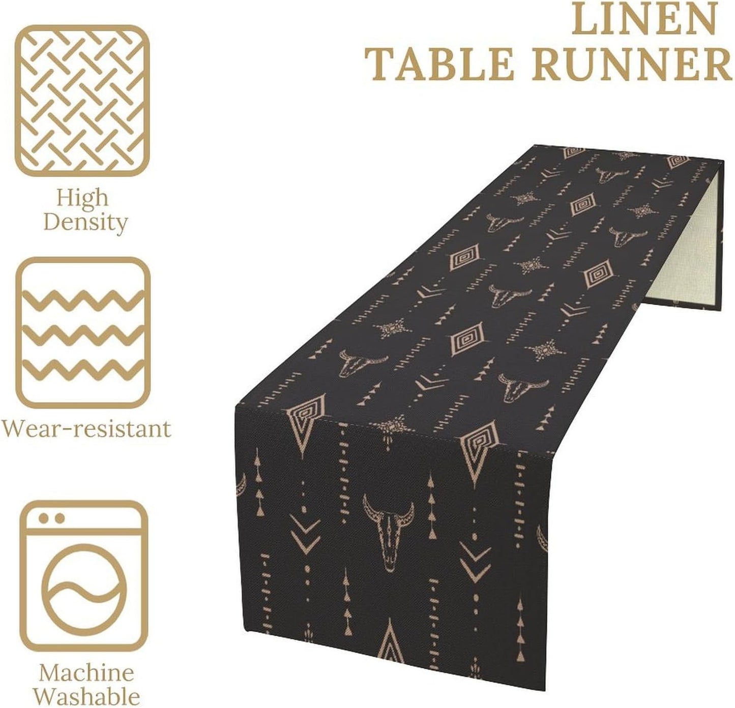 Aztec Table Runner Southwest Native Navajo Tribe Geometric Vintage Country Dinner Table Decoration Table Runner 13x60 Inch