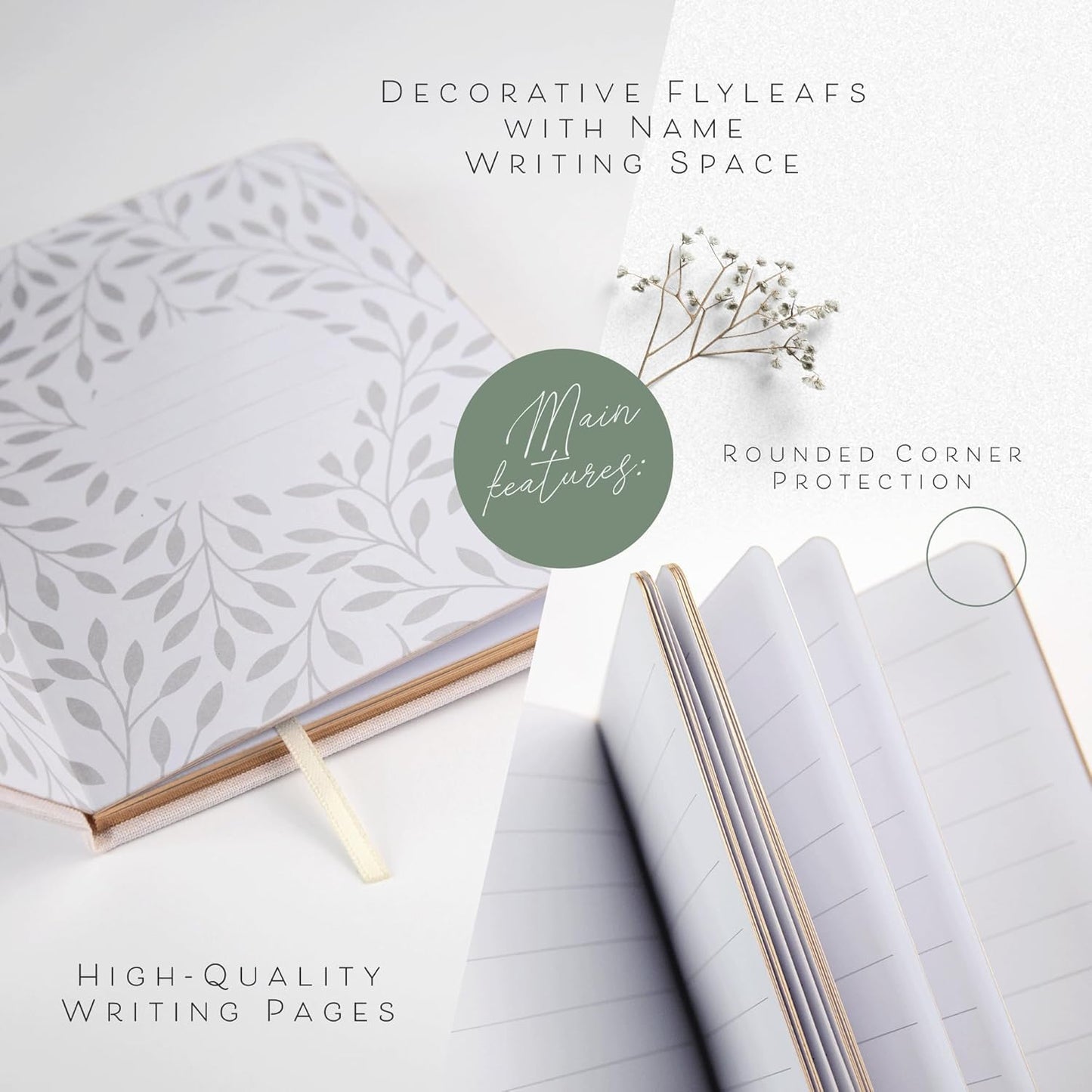 Vow Books His and Hers - Linen Wedding Vow Books Perfect as Bride & Groom Gifts, Wedding Registry Ideas - His & Hers Gifts Wedding Vow Book - Wedding Essentials & Accessories [Ivory & Black]