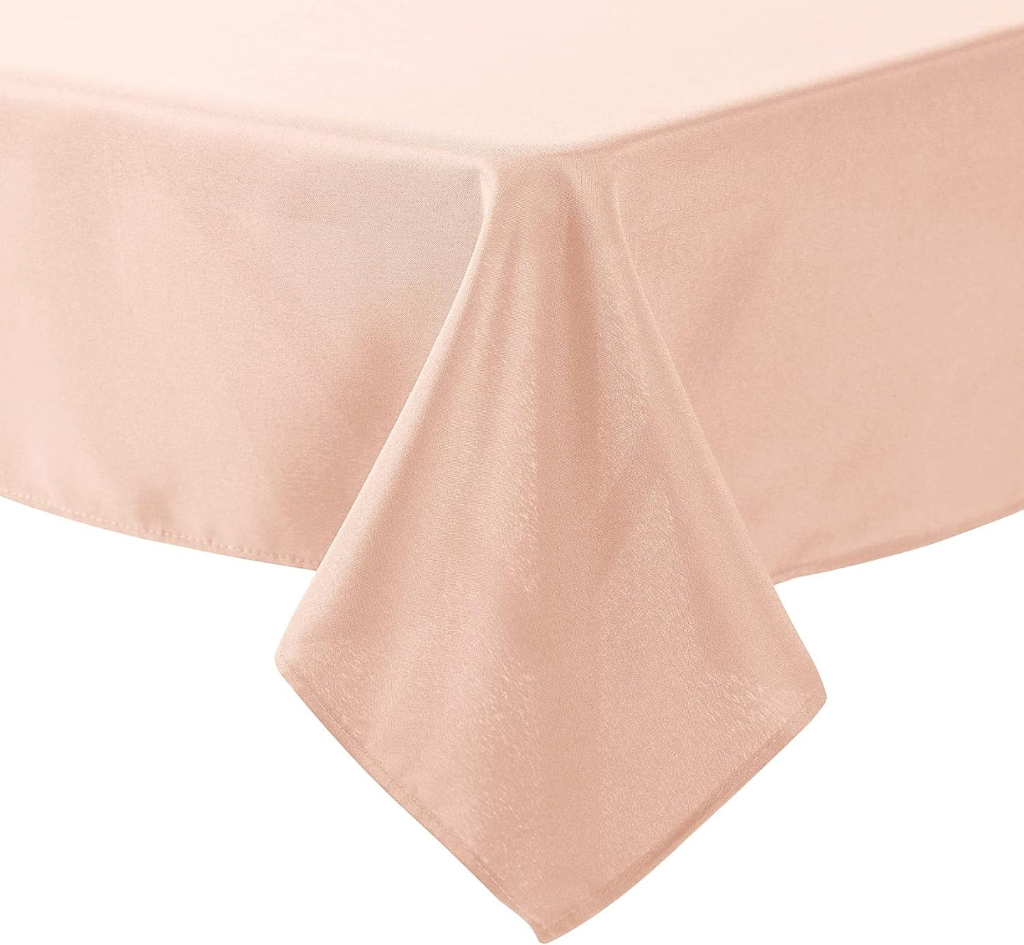 Cupuamon Square Tablecloth 52x52 inch Washable Polyester Fabric Table Cloth for Wedding Party Dining Banquet Decoration（52x52,Dusty Pink）