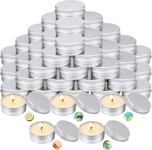 MTLEE 50 Pcs Wedding Scented Candles Gift Travel Tin Candle Aromatherapy Candle for Christmas Winter Baby Shower Favors Wedding Gifts(Cool Flavor)