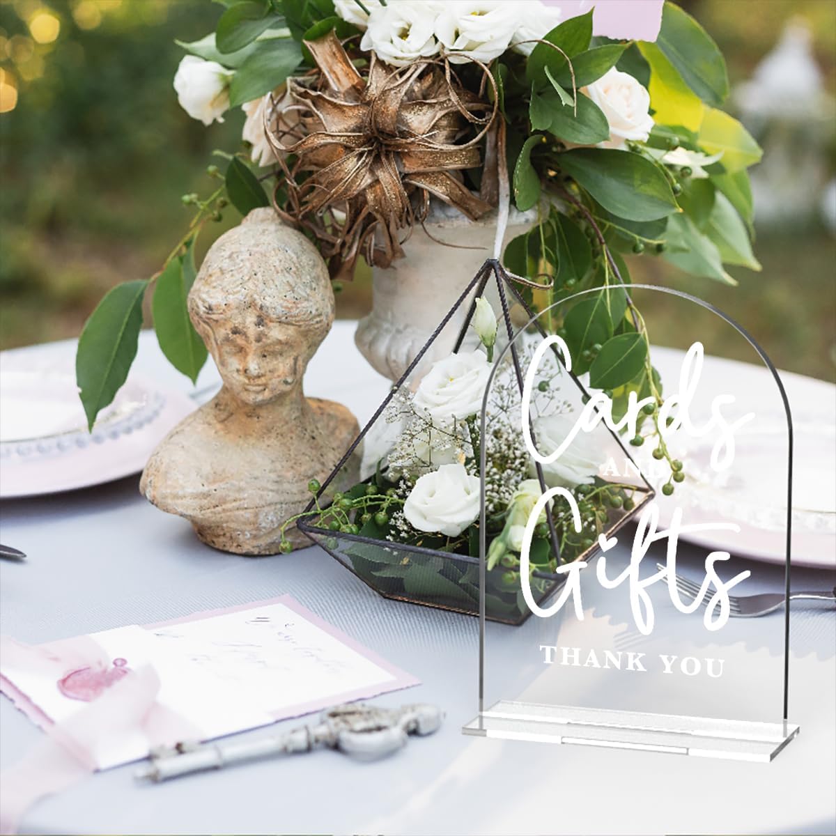 Acrylic Wedding Sign Cards and Gifts Sign for Wedding Wedding Signs for Ceremony Modern Calligraphy Arch Acrylic Table Top Sign for Wedding Reception and Event Party Table