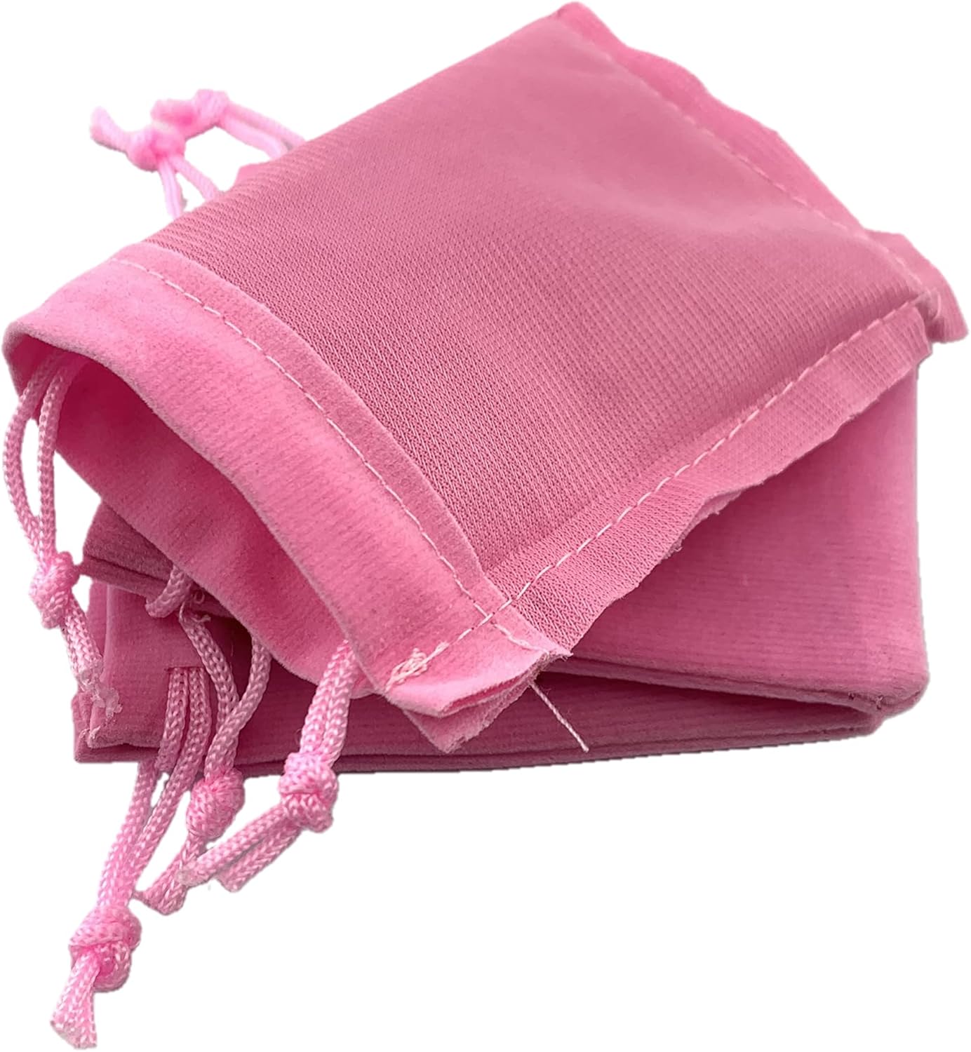 Palmhomee Pack of 48 3x4 Inch Velvet Drawstring Bags Gift Bag Velvet Pouch For Jewelry Wedding and Party Favor (Pink)
