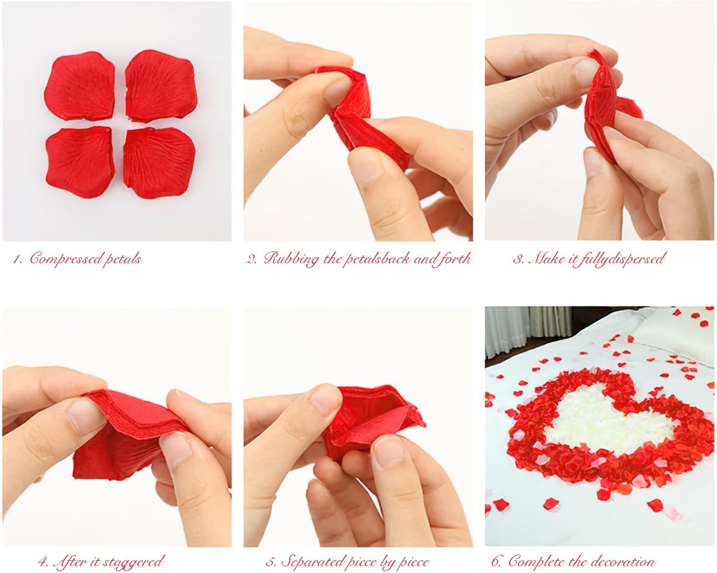 1000Pieces Rose Petals, Artificial Flower Petals Fake Rose Petals Silk Red Rose Petals for Romantic Night,Wedding,Proposal Anniversary Flower Decorations (Light Blue)