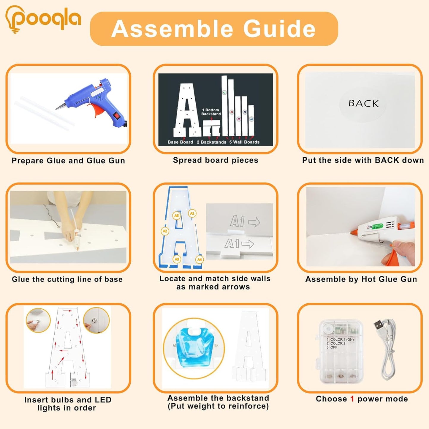 Pooqla 4 FT Light Up Marquee Numbers, Giant Mosaic Light Up Numbers Cool White and Warm White LED, Large Lighted Marquee Numbers for Balloons 10th 20th 50th Birthday Party Decoration, LED Number 0