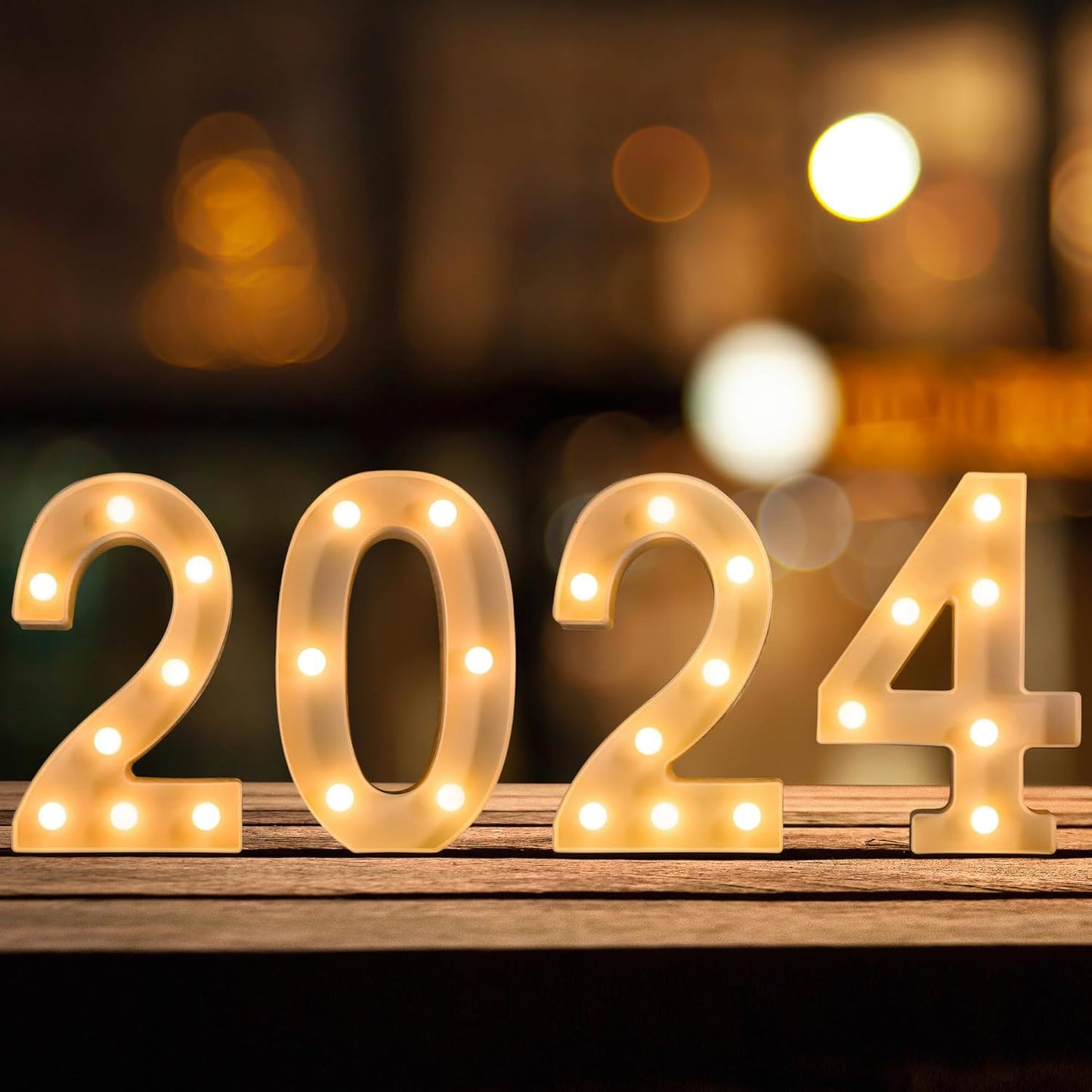 Foaky Marquee Light Up Number Sign, Plastic LED Lamp for Night Light, Wedding, Birthday Party, Christmas Home Bar Decoration(4)