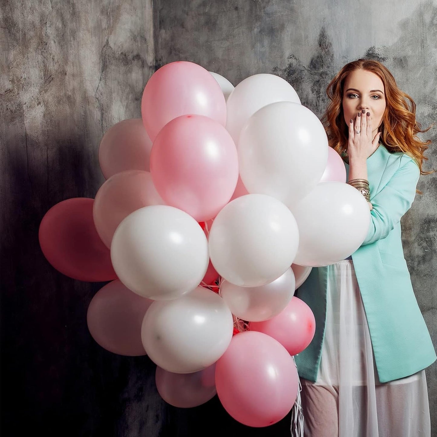 100pcs Pastel Pink Balloons, 12 inch Light Pink Latex Party Balloons Helium Quality for Baby Shower, Wedding, Valentine's Day Party Decoration (with 66ft Ribbon)…