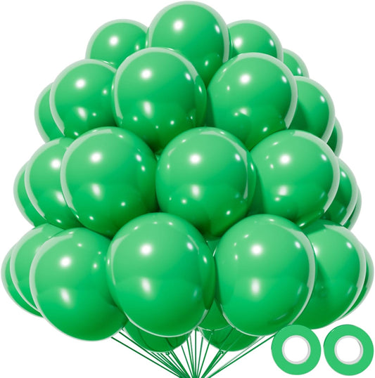 KAWKALSH Green Balloon 12 Inch, 110pcs Latex Party Balloons Helium Bright Color for Birthday Baby Shower Wedding Party Supplies Arch Garland Decoration