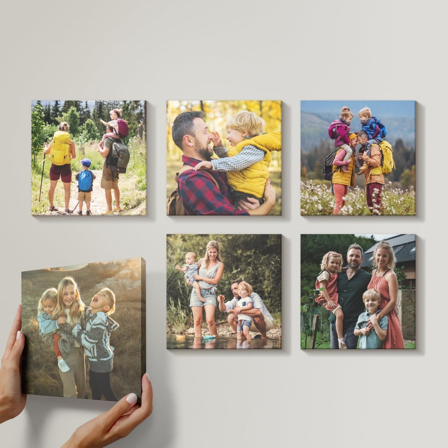 Mixtiles Official - Custom Photo Tiles - Personalized Printed Photos - Magnetic Wall Frames - Adhesive Sticker, No Nails - Various Sizes and Frames - 8x8-tiles-Tile - Canvas Frame