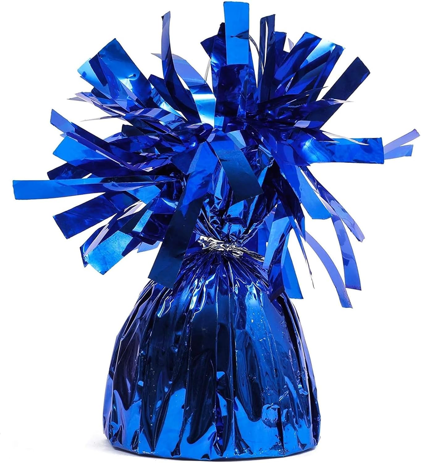 BLUE PANDA Blue Balloon Weights - 4.5 In H x 2.5 In Dia, 6 Oz, Metallic Foil, Pack of 15 - Table Weights
