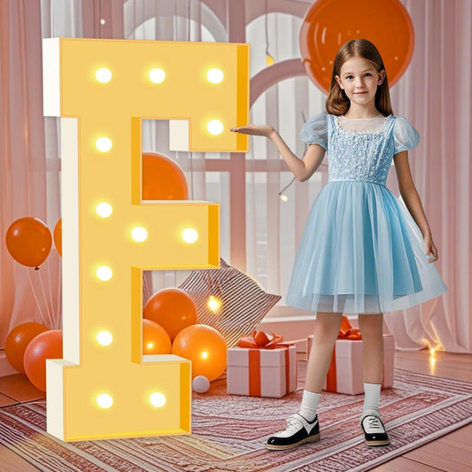 4 feet Marquee Letters, Light Up Letters F for Birthday Decorations, Big marquee letter lights for Party Decorations, Large Cardboard Letter for Anniversary Decor, Assembly Required
