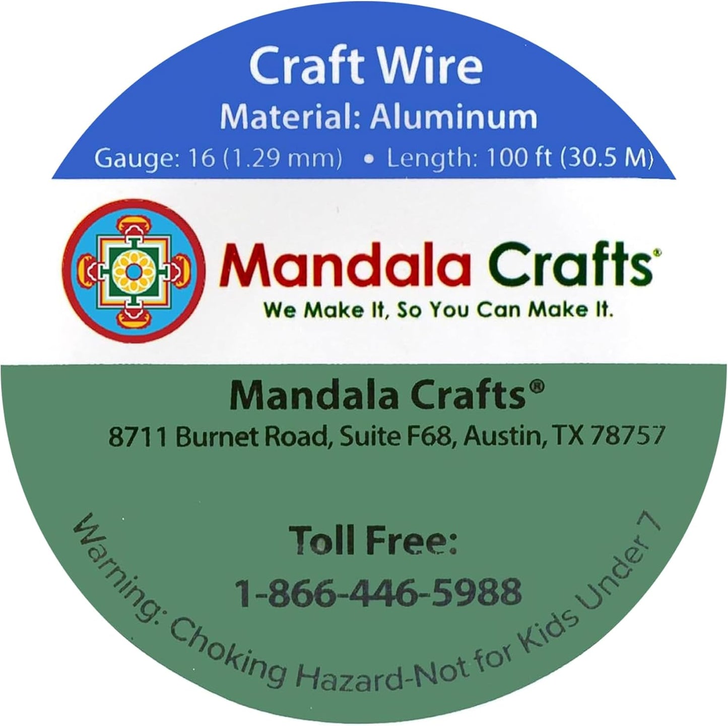 Mandala Crafts 16 Gauge Anodized Aluminum Craft Wire for Jewelry Making - 100 FT Colored Flexible Lime Green Wire - Bendable for Bonsai Armature Crafting Sculpting