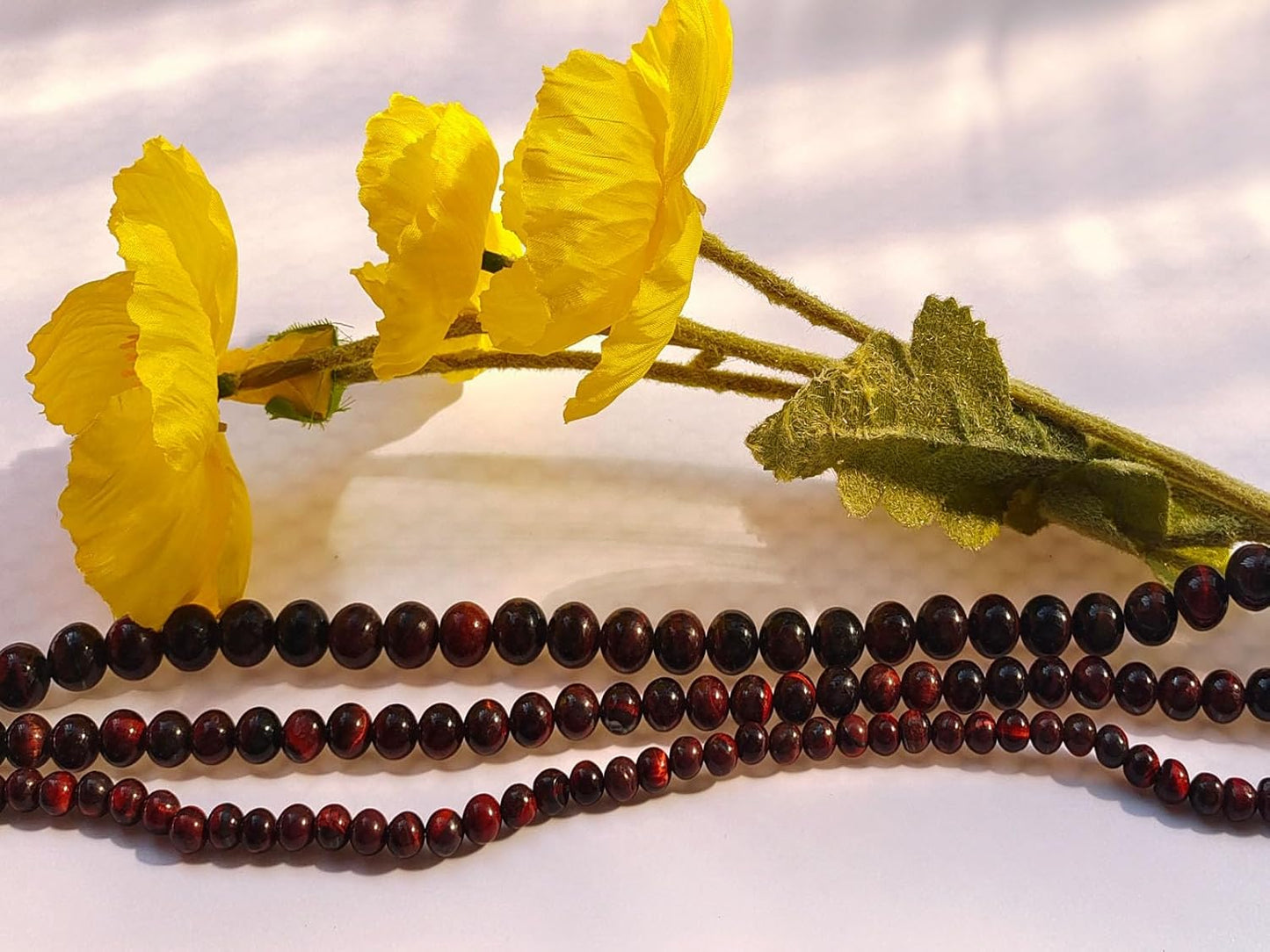 Stone Beads 10mm 60pcs Red Tiger Eye Beads Round Loose Gemstones Beads for Bracelet Necklace Jewelry Making (10mm, 61015 Red Tiger Eye)