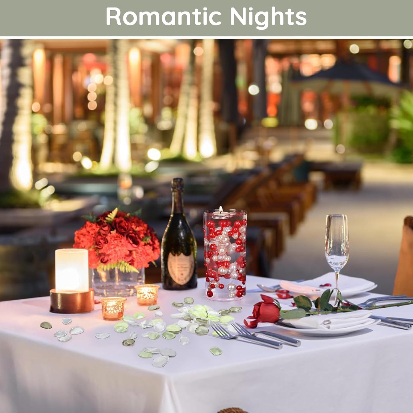 SUREAM Rose Petals for Decoration, Scatter Petals for Wedding Aisle Scatter, Flower Petals Decrations for Dinner Table Centerpieces Flower Girl Basket Birthday Party Romantic Night Home Decor