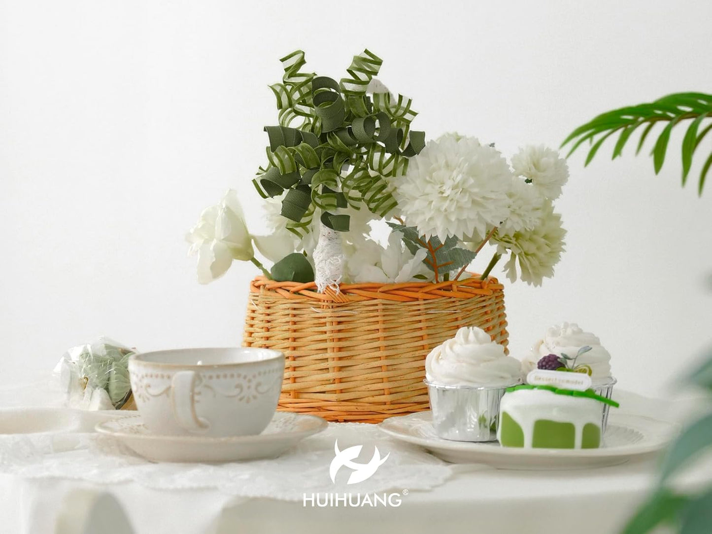 HUIHUANG Green Bows for Gift Wrapping Christmas Gift Bow 5 inch x 8 Counts Moss Green Self-Adhesive Curly Ribbon Bows for Presents, Paper Bag, Party Favors, Wrapping Accessories