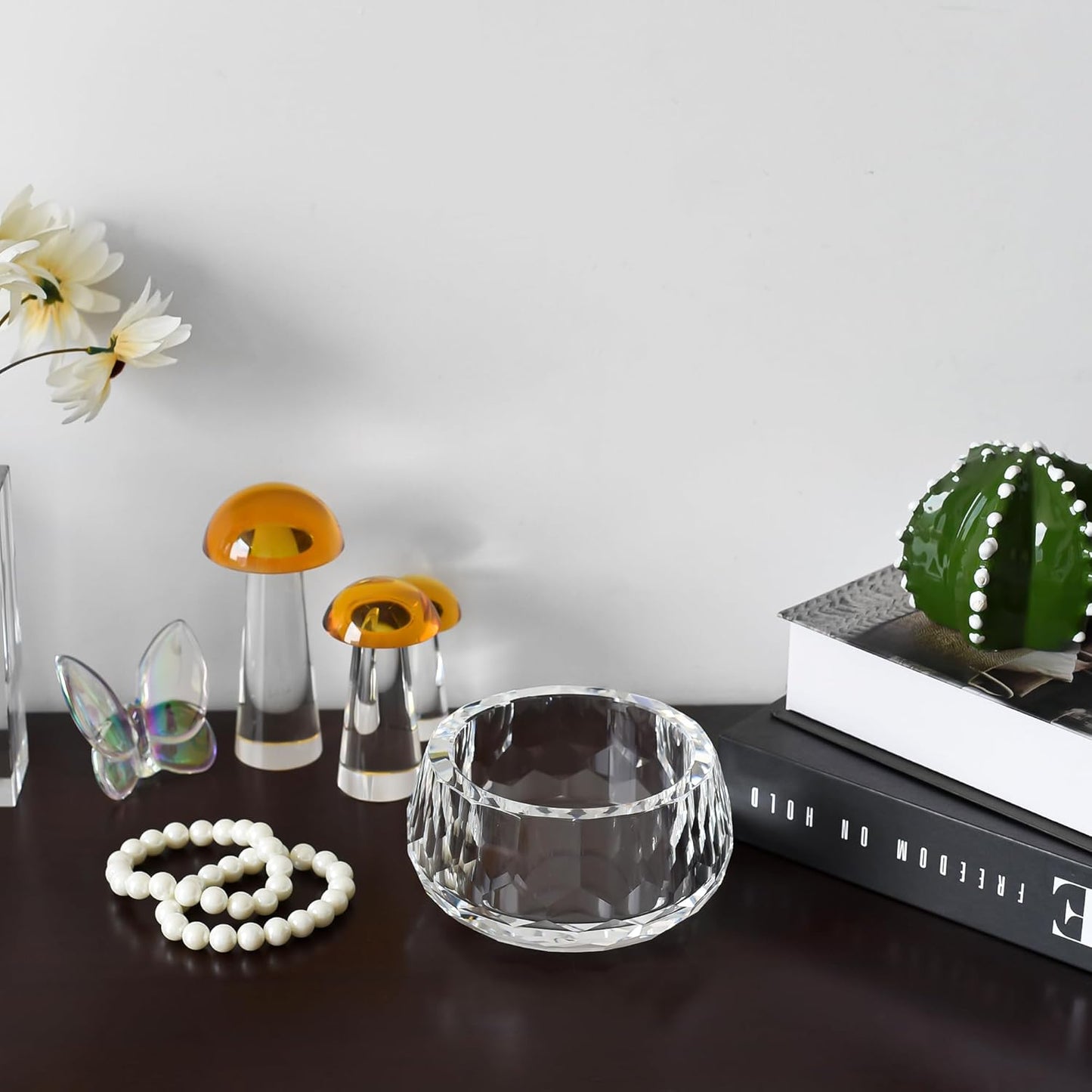 kitCom Jar of Crystal Jewelry, Crystal Wedding Candy Buffet Jar, Home Decoration Party Cotton Swab Storage, Office Birthday Gift (2lb)