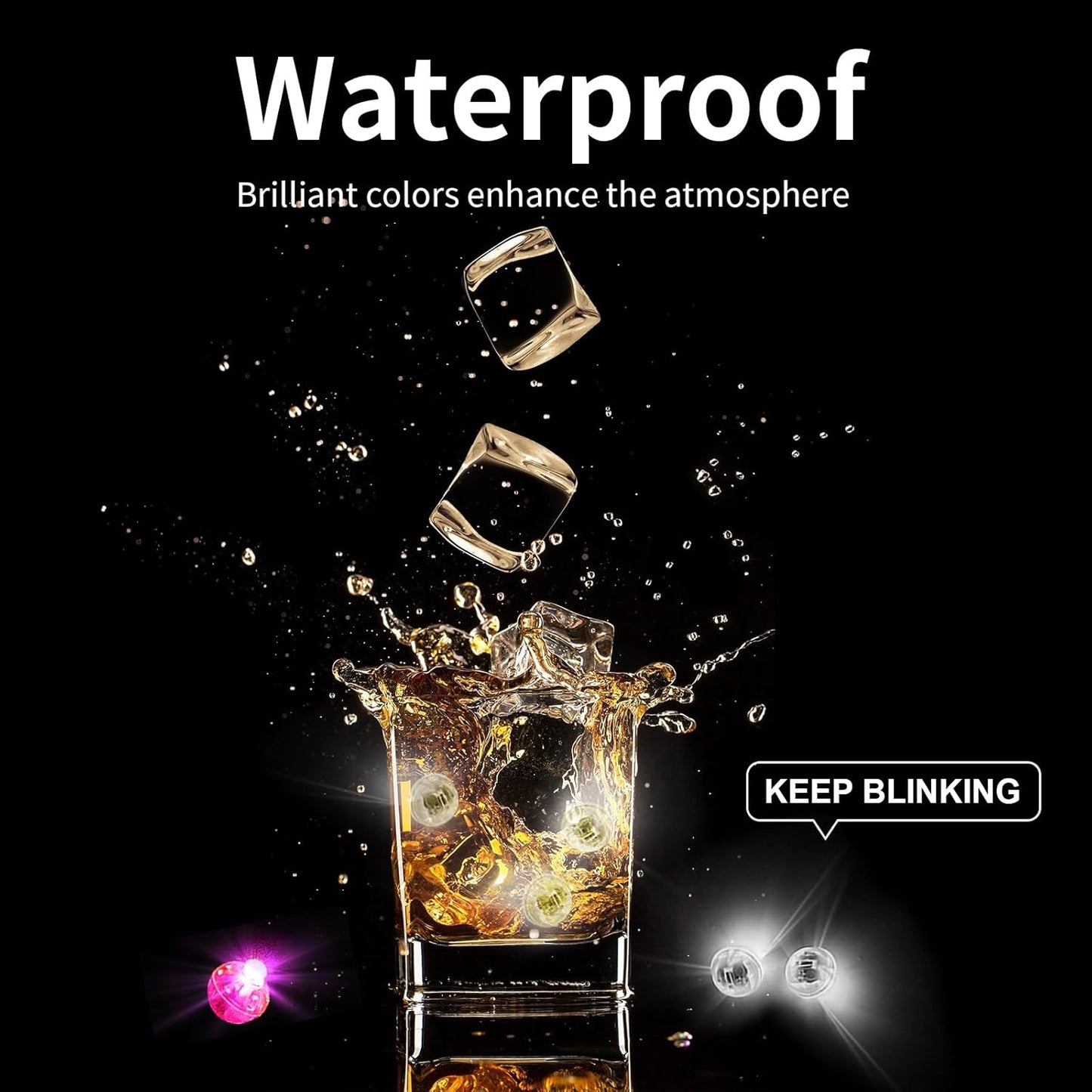 Aogist 50Pcs Balloon Lights with Hook,Long Standby Time,Waterproof Mini Light for Birthday Party Wedding Christmas Halloween Easter Decorative(Flash, Warm White)