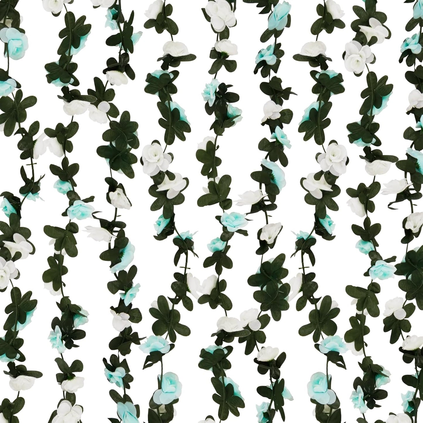 2 Pcs 16.5 Ft Flower Garland Rose Vines, Rose Garland for Decoration, Flower Vine for Bed Room Table Birthday Wedding Party Garden Wall Decor