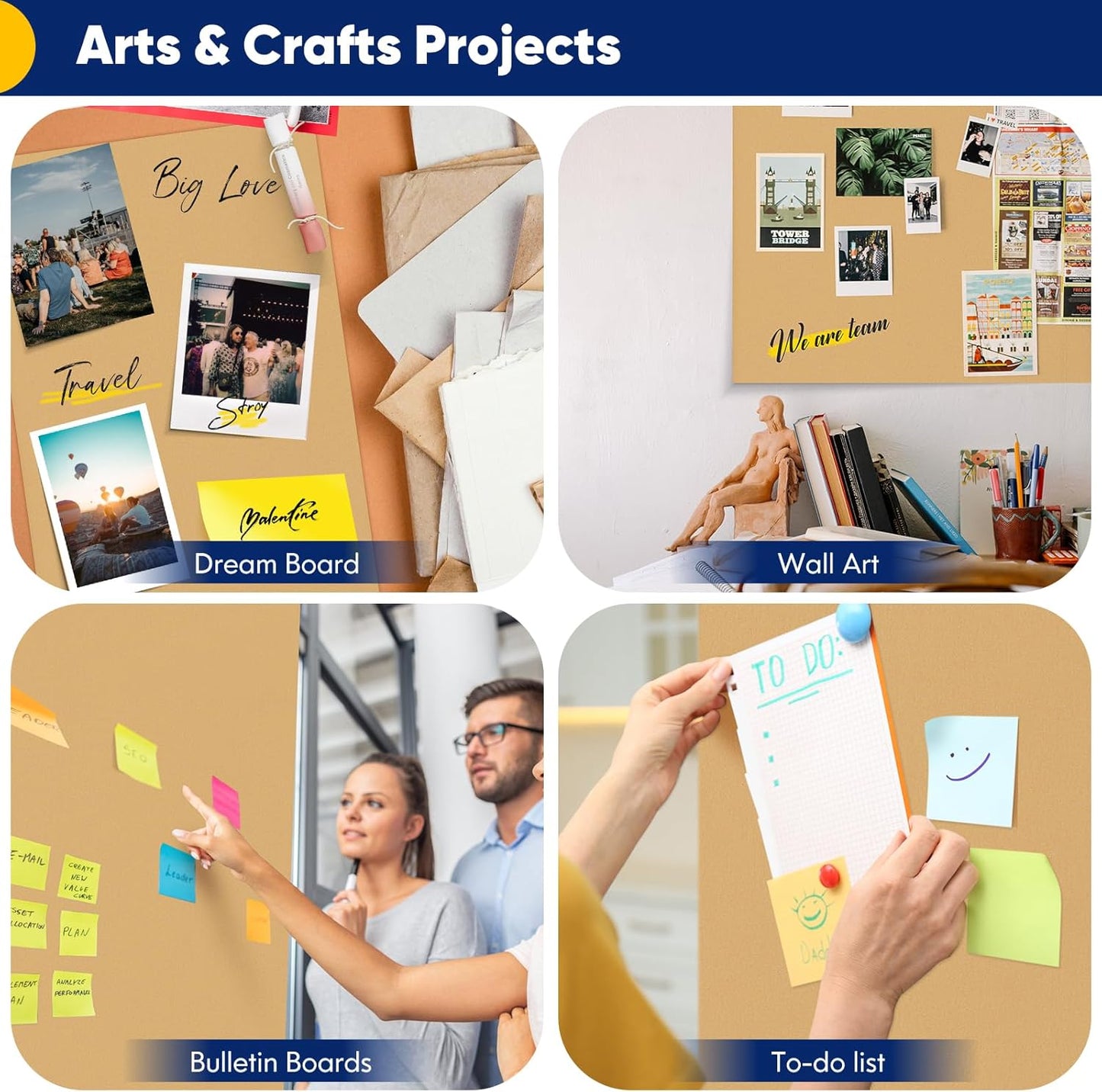 Vanhench 17.5" x 3600" (300') Brown Kraft Paper Roll, Color Art Kraft Craft Paper for Bouquet Flower Birthday Wrapping Crafts Packing, Poster Bulletin Board Paper Floor Covering Table Runner