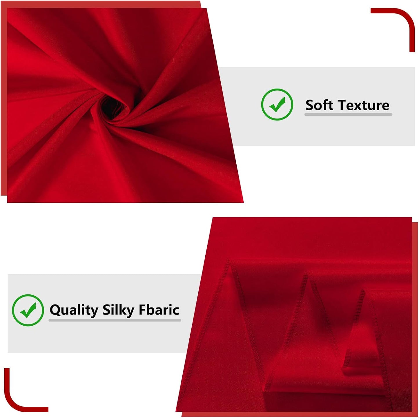 10ft x 8ft Red Backdrop Curtains for Party Valentine's Day Arch Stage Wedding Ceremony Curtains Fabric Photography Backdrop for Baby Showers Rod Pocket Home Decoration, 5ft x 8ft, 2 Panels