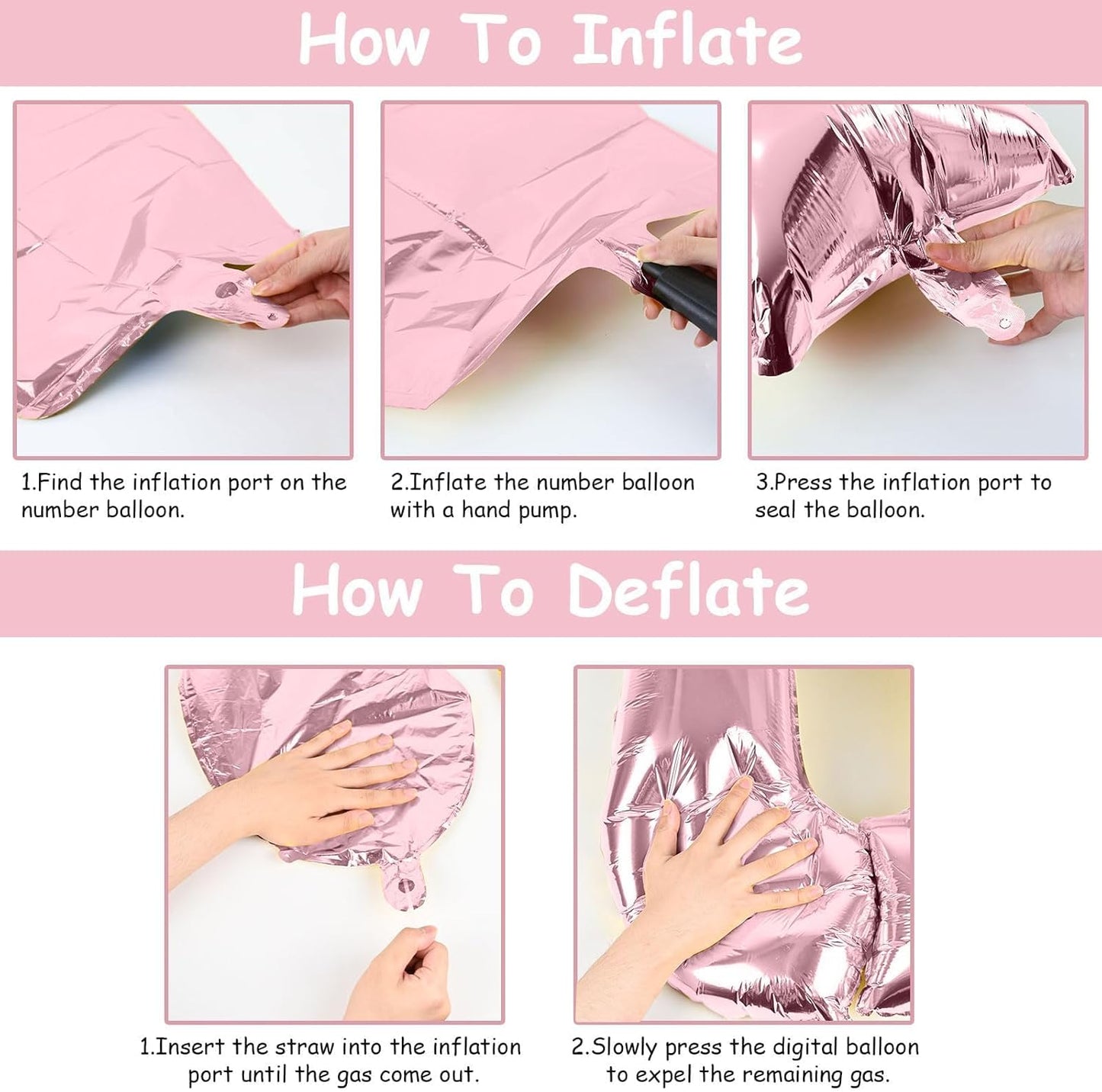 Pastel Pink 1 Balloons, 40 Inch Giant Light Pink Helium Foil Number 0-9 for Girls, Self Inflating 1st Birthday Balloon for Women Anniversary Baby Shower Princess Party Decorations Supplies