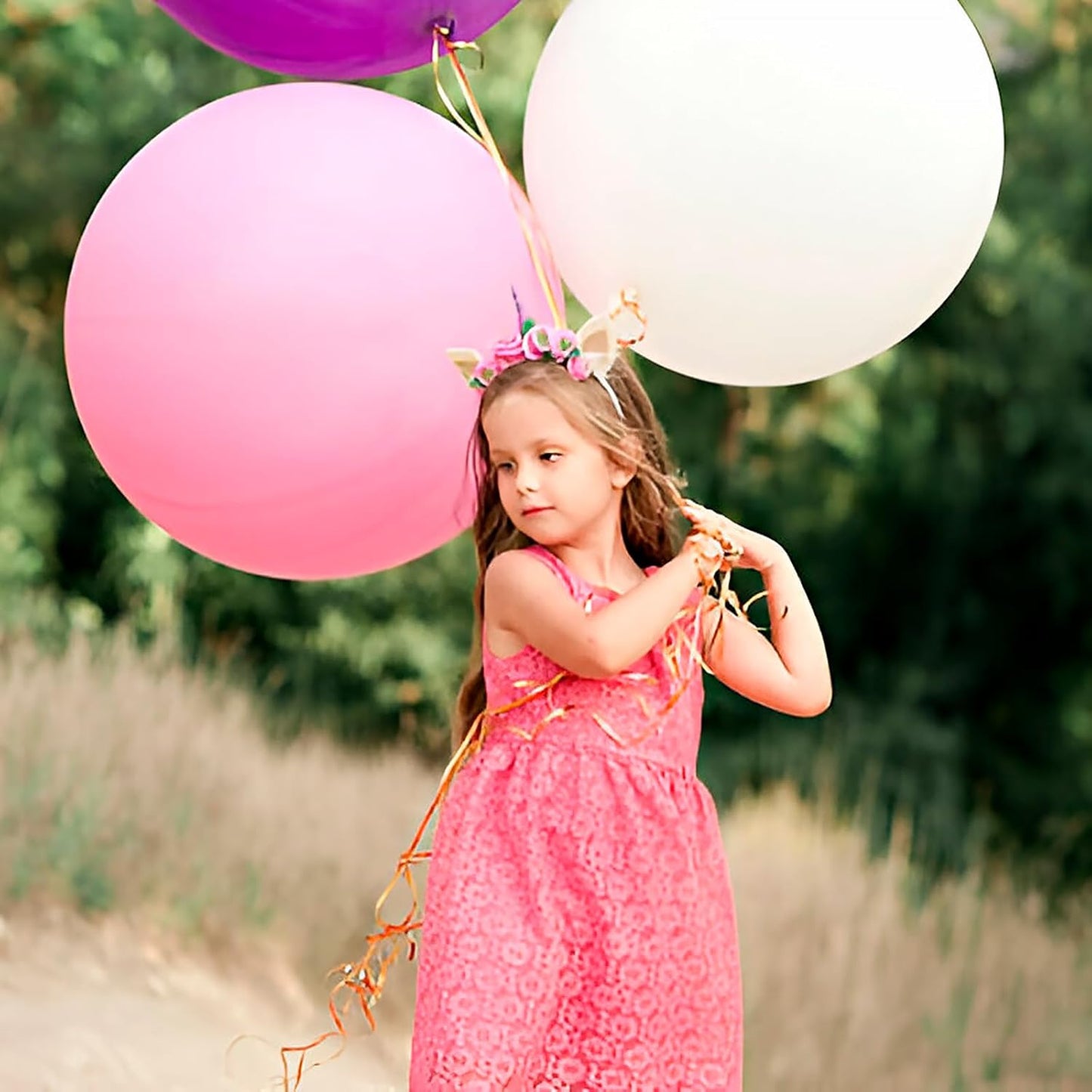 Giant 36 inch Balloons, 4pcs Large White Jumbo Balloons for Wedding, Party & Baby Shower Decorations
